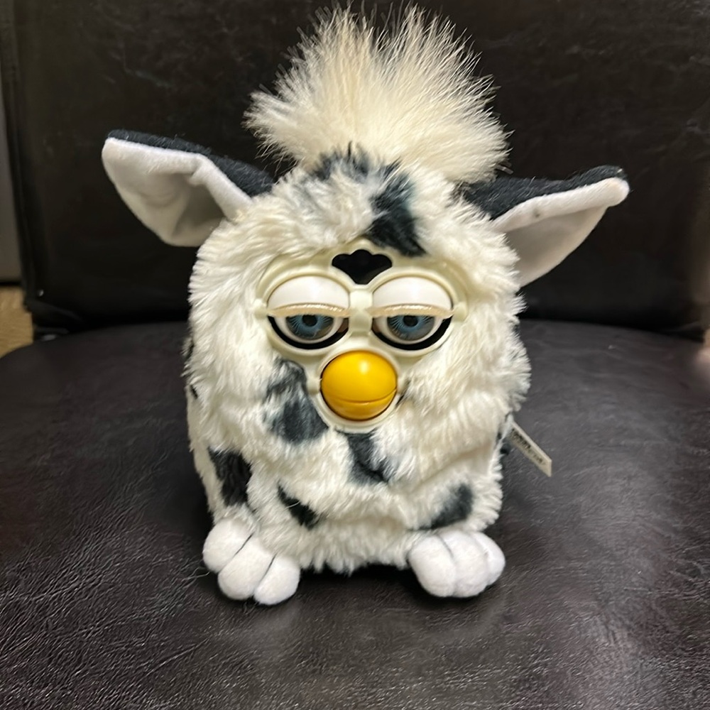 Dalmatian Furby Blue Eyes Vintage Tiger 1998 White Black Spots